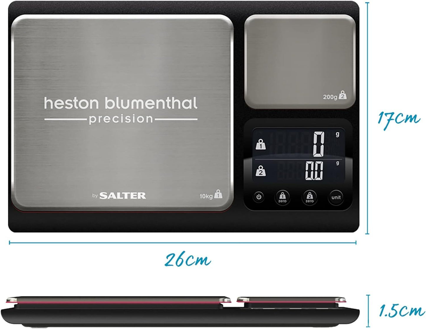 Salter Heston Blumenthal Precision Dual Platform Digital Kitchen Scale