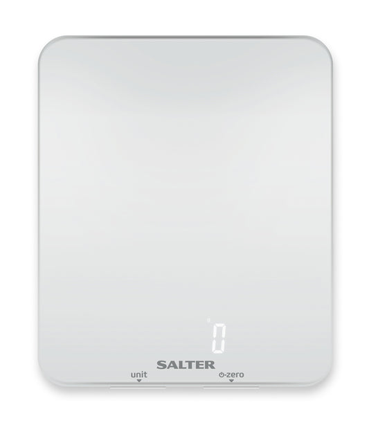 Salter Glass Ghost Digital Kitchen Scale - White 5KG