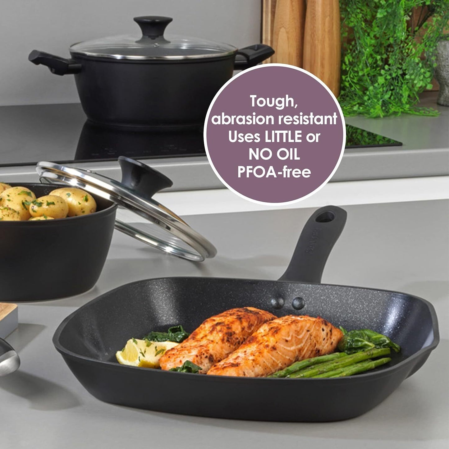 Salter Geo Hex 28cm Griddle Pan